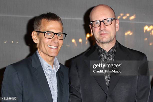 Michael Lombardo and Steven Soderbergh attend the New York Times/Film Independent Screening Of "The Knick" at LACMA on July 9, 2014 in Los Angeles,...