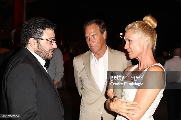 Michael Begler, Grainger Hines and Nicollette Sheridan attend the Nicollette Sheridan at LACMA on July 9, 2014 in Los Angeles, California.