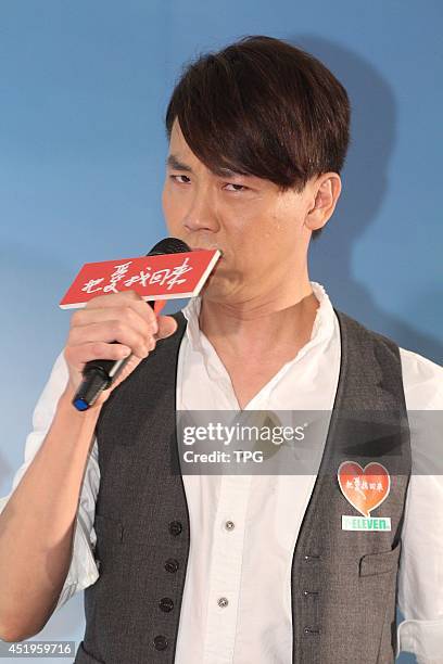 Singer David Tao attends a commonweal activity on Tuesday July 8,2014 in Taipei,China.