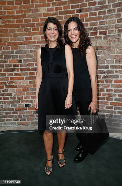 Bettina Zimmermann and Dorothee Schumacher attend the Schumacher show during the Mercedes-Benz Fashion Week Spring/Summer 2015 at Sankt Elisabeth...