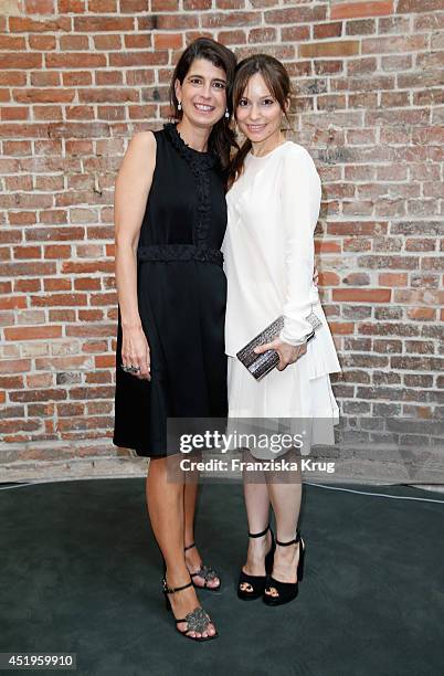 Mina Tander and Dorothee Schumacher attend the Schumacher show during the Mercedes-Benz Fashion Week Spring/Summer 2015 at Sankt Elisabeth Kirche on...