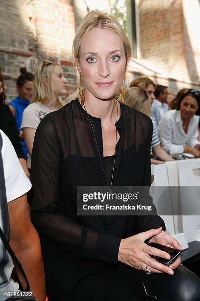 Petra Winter attends the Schumacher show during the Mercedes-Benz Fashion Week Spring/Summer 2015 at Sankt Elisabeth Kirche on July 10, 2014 in...