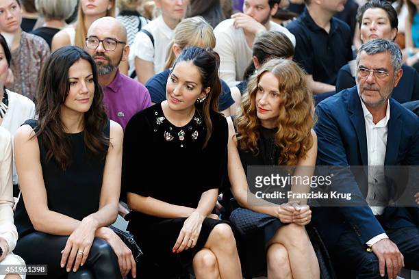 Bettina Zimmermann, Johanna Klum, Chiara Schoras and Norbert Medus attend the Schumacher show during the Mercedes-Benz Fashion Week Spring/Summer...