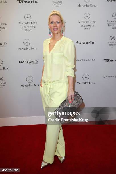 Tamara von Nayhauss attends the Laurel show during the Mercedes-Benz Fashion Week Spring/Summer 2015 at Erika Hess Eisstadion on July 10, 2014 in...