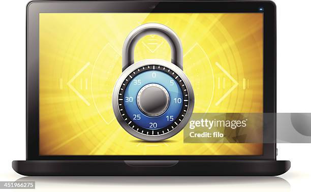 internet digital security - security guard white background stock illustrations