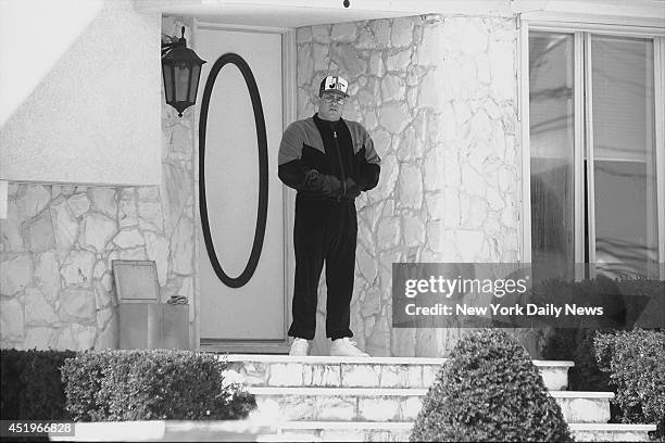 John Gotti Jr. Outside his house at 33 Rivera Drive East in Massapequa, L.I.