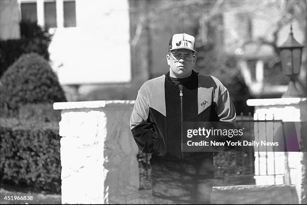 John Gotti Jr. Outside his house at 33 Rivera Drive East in Massapequa, L.I.