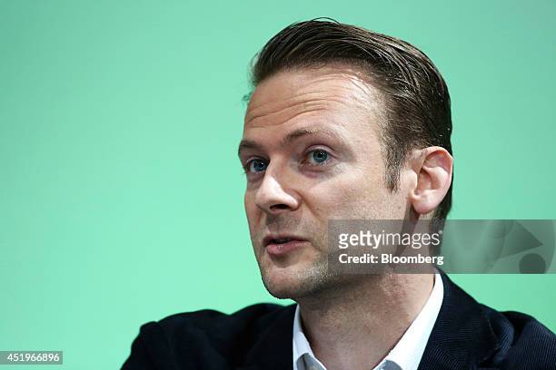 Jan Hammer, partner at Index Ventures, speaks during a panel session at the CoinSummit Virtual Currency conference in London, U.K., on Thursday, July...