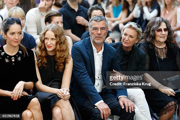 Johanna Klum, Chiara Schoras, Norbert Medus and Sabine Christiansen attend the Schumacher show during the Mercedes-Benz Fashion Week Spring/Summer...