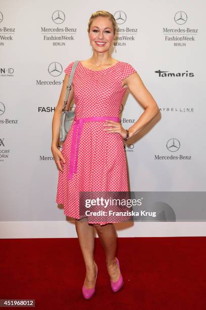 Ruth Moschner attends the Laurel show during the Mercedes-Benz Fashion Week Spring/Summer 2015 at Erika Hess Eisstadion on July 10, 2014 in Berlin,...