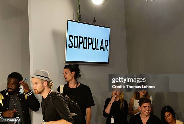 General view during the Sopopular show during the Mercedes-Benz Fashion Week Spring/Summer 2015 at Erika Hess Eisstadion on July 10, 2014 in Berlin,...