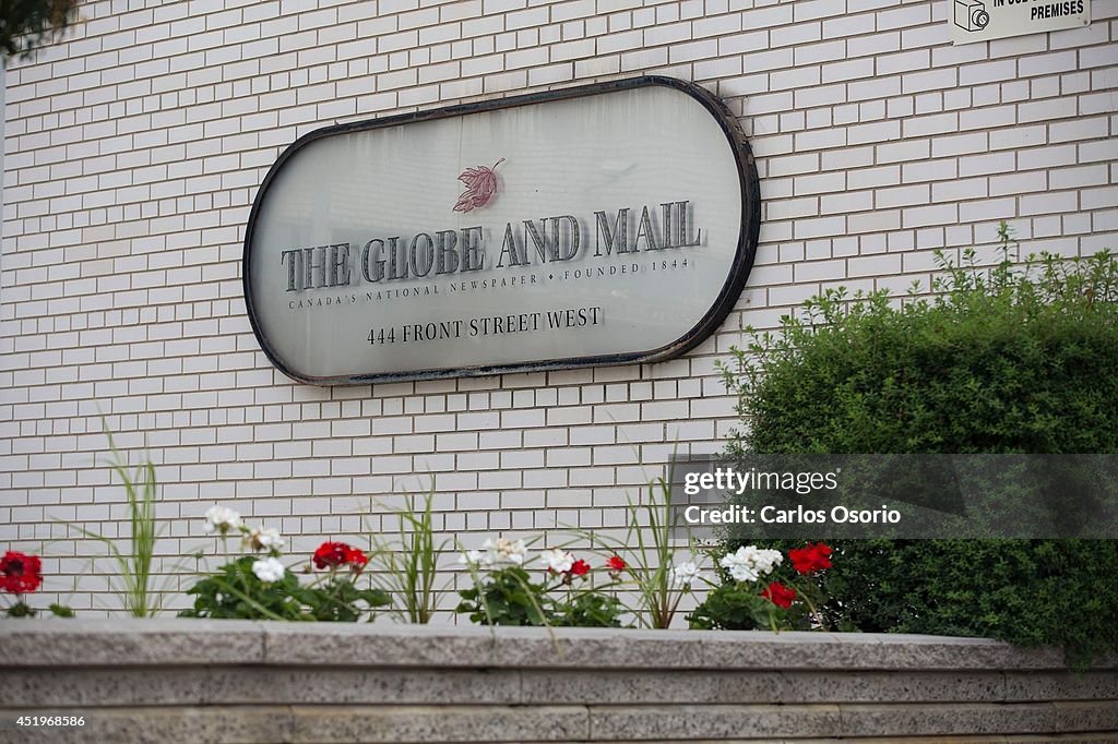 Exterior of the Globe and Mail newspaper building...