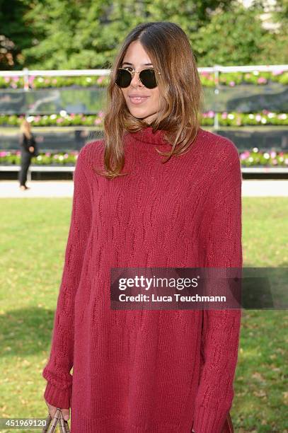 Maja Wyh attends the Schumacher show during the Mercedes-Benz Fashion Week Spring/Summer 2015 at Sankt Elisabeth Kirche on July 10, 2014 in Berlin,...