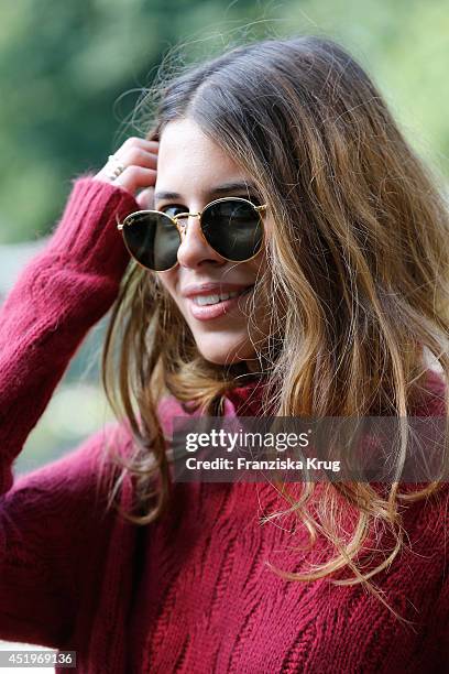 Maja Wyh attends the Schumacher show during the Mercedes-Benz Fashion Week Spring/Summer 2015 at Sankt Elisabeth Kirche on July 10, 2014 in Berlin,...