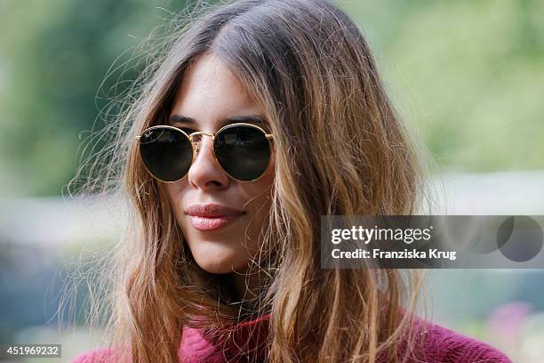 Maja Wyh attends the Schumacher show during the Mercedes-Benz Fashion Week Spring/Summer 2015 at Sankt Elisabeth Kirche on July 10, 2014 in Berlin,...