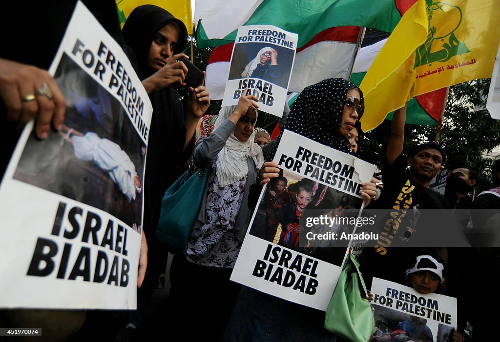 Israel's assault on Gaza Strip protested in Jakarta