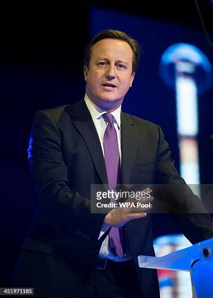 Prime Minister David Cameron attends the British curry awards at Battersea Evolution on November 25, 2013 in London, England.