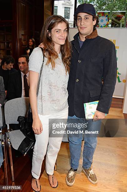 Elisa Sednaoui and Alex Dellal attend "The Art Of Futebol" charity auction in support of Action for Brazil's Children Trust at the Embassy of Brazil...