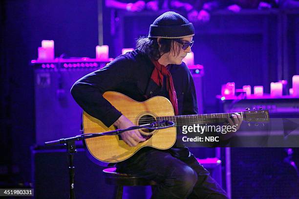 Episode 936 -- Pictured: Musical guest David Roback of Mazzy Star performs "California" on Monday, November 25, 2013 --