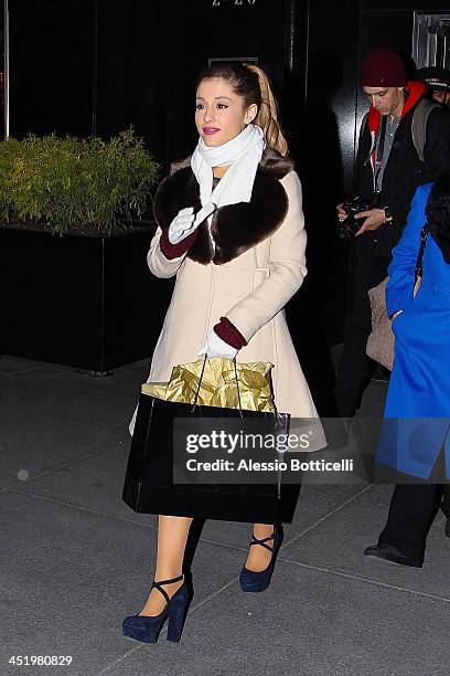 Ariana Grande seen shopping in Midtown on November 25, 2013 in New York City.