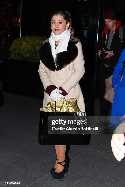 Ariana Grande seen shopping in Midtown on November 25, 2013 in New York City.