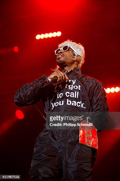 Andre 3000 of Outkast performs on stage at Openair Frauenfeld on July 10, 2014 in Frauenfeld, Switzerland.