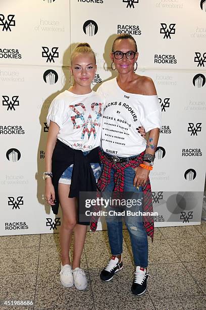 Cheyenne Ochsenknecht and Natascha Ochsenknecht attend the 'Racks & Roockies' launch party on July 10, 2014 in Berlin, Germany.