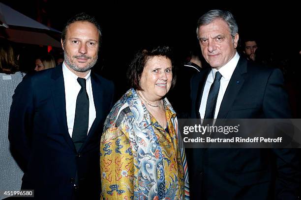 Olivier Bialobos, journalist Suzy Menkes and CEO Dior and member of the executive committee of the French Federation of couture and ready-to-wear,...