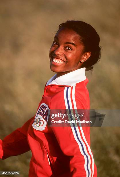 Evelyn Ashford of the USA poses for a portrait during June 1980 in the hills near Palo Alto, California.