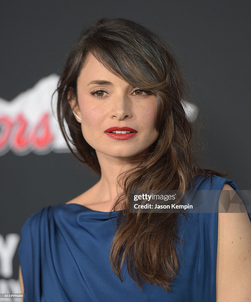 Mia Maestro attends the premiere of FX's "The Strain" at DGA Theater