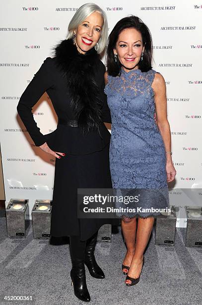 Linda Fargo and Margaret Russell, Editor In Chief of Architectural Digest attend The AD100 Gala Hosted By Architectural Digest Editor In Chief...