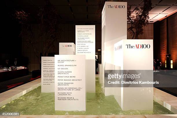 General view of atmosphere at The AD100 Gala Hosted By Architectural Digest Editor In Chief Margaret Russell at The Four Seasons Restaurant on...