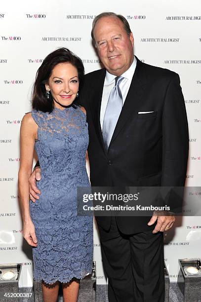 Margaret Russell, Editor In Chief of Architectural Digest and Chuck Townsend attend The AD100 Gala Hosted By Architectural Digest Editor In Chief...