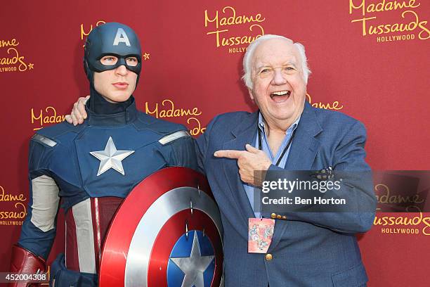 Actor Chuck McCann attends Madame Tussauds Hollywood grand opening party for the all new MARVEL 4D Theater Experience on July 10, 2014 in Hollywood,...