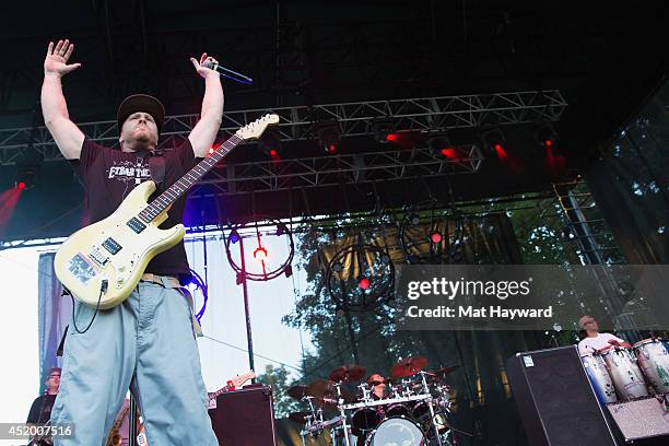 Miles Doughty of Slightly Stoopid performs on stage during the Summer Sessions tour on July 10, 2014 in Redmond, Washington.