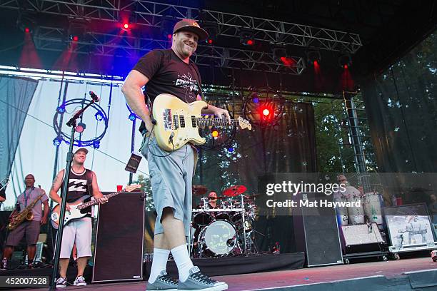 Miles Doughty of Slightly Stoopid performs on stage during the Summer Sessions tour on July 10, 2014 in Redmond, Washington.