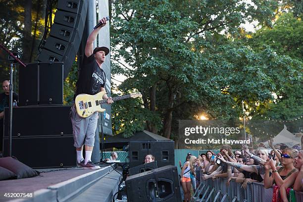 Miles Doughty of Slightly Stoopid performs on stage during the Summer Sessions tour on July 10, 2014 in Redmond, Washington.