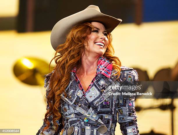 Shania Twain performs at the Calgary Stampede at Scotiabank Saddledome on July 10, 2014 in Calgary, Canada.