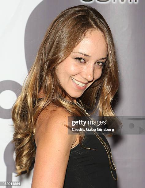 Adult film actress Remy LaCroix arrives at the U2 Compendium media preview at the Sin City Theatre inside Planet Hollywood Resort & Casino on July...