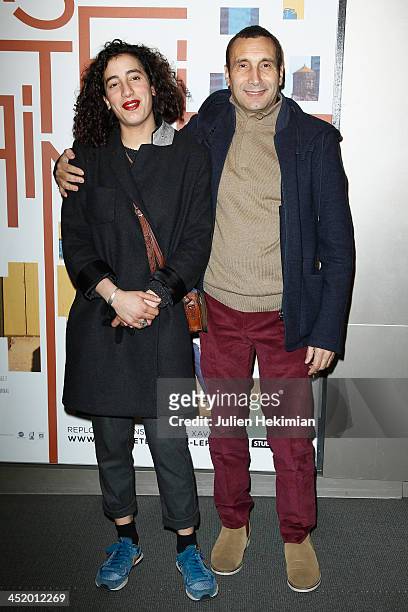 Zinedine Soualem and his daughter Mouna Soualem attend the 'Casse Tete Chinois' Premiere at Cinema UGC Normandie on November 25, 2013 in Paris,...
