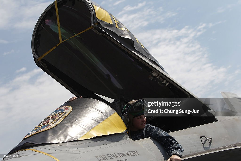 USS Aircraft Carrier George Washington Visits South Korea