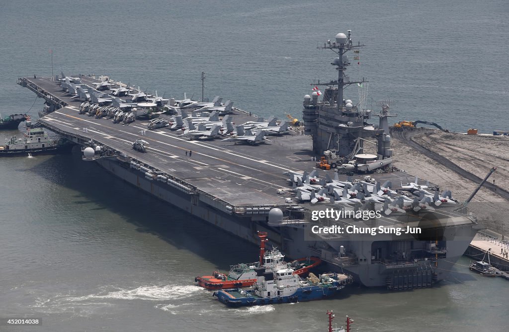 USS Aircraft Carrier George Washington Visits South Korea