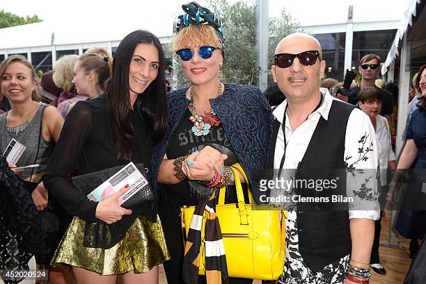 Roberta Murr and Antonio Murr attend the Miranda Konstantinidou show during the Mercedes-Benz Fashion Week Spring/Summer 2015 at Erika Hess...