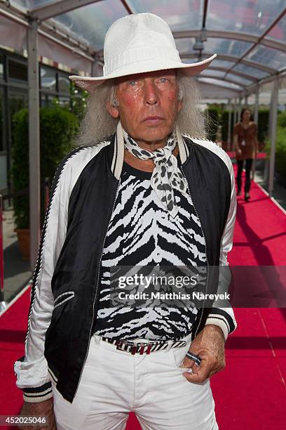 James Goldstein attends the Miranda Konstantinidou show during the Mercedes-Benz Fashion Week Spring/Summer 2015 at Erika Hess Eisstadion on July 11,...