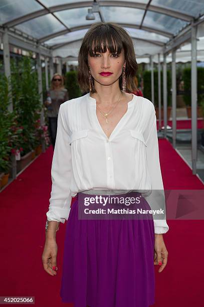 Wanda Badwal attends the Miranda Konstantinidou show during the Mercedes-Benz Fashion Week Spring/Summer 2015 at Erika Hess Eisstadion on July 11,...