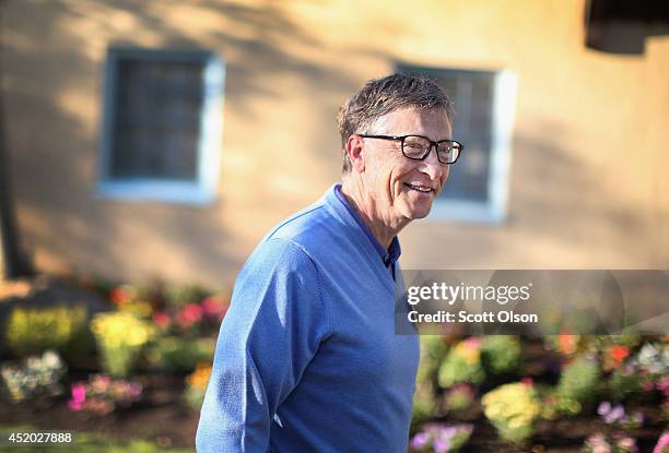 Bill Gates, chairman and founder of Microsoft Corp., attends the Allen & Company Sun Valley Conference on July 11, 2014 in Sun Valley, Idaho. Many of...