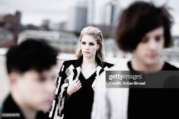 Trip hop trio London Grammar are photographed for the Observer on November 12, 2013 in London, England.