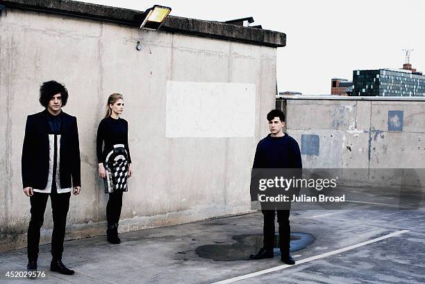 Trip hop trio London Grammar are photographed for the Observer on November 12, 2013 in London, England.