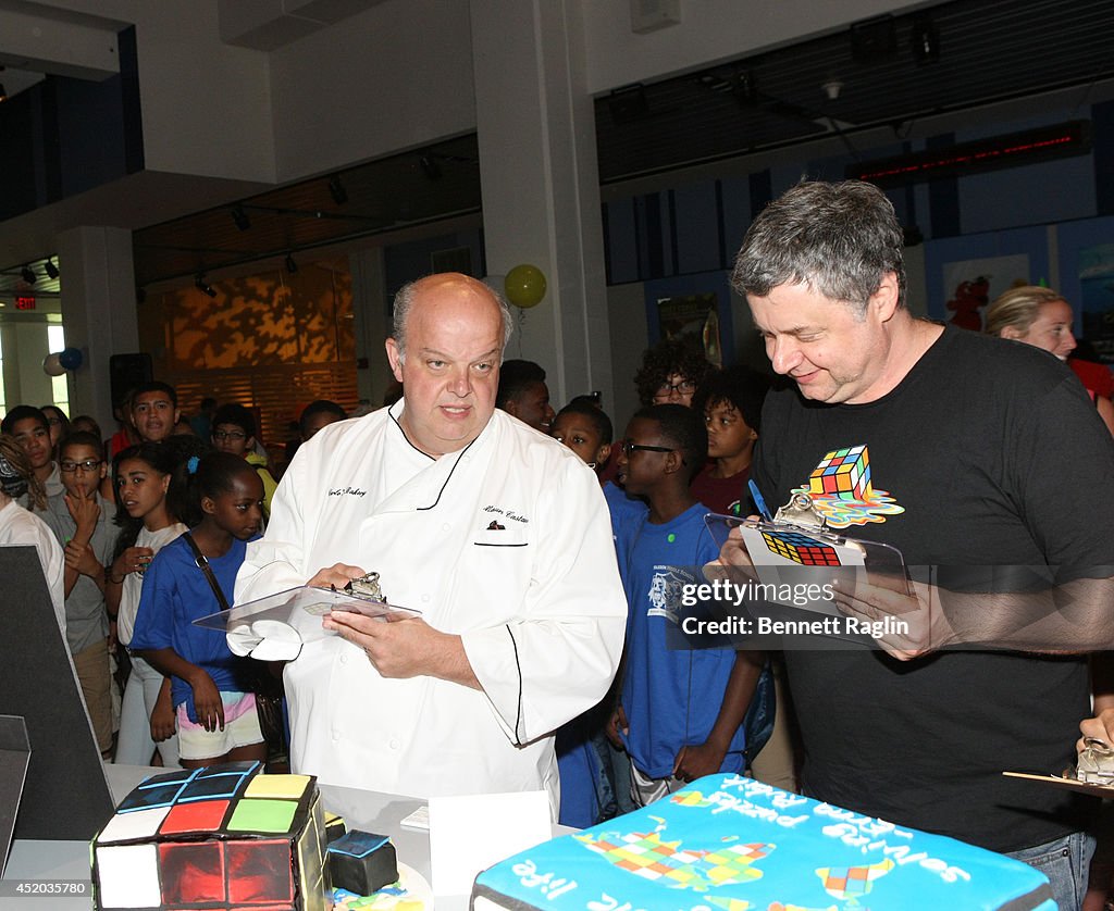 Cake-Off At Liberty Science Center In Honor Of Erno Rubik's Birthday