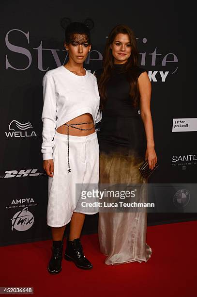Alina Sueggeler and Elisa Schmidt attend the Michalsky Style Night at Tempodrom on July 11, 2014 in Berlin, Germany.